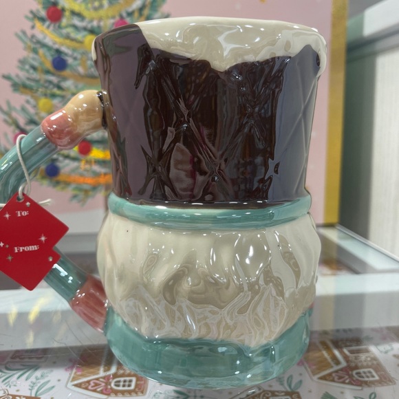 Pink Christmas Nutcracker Saluting Iridescent Extra Tall Ceramic Mug NWT - Picture 5 of 5